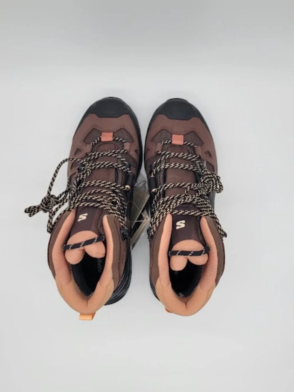 SALOMON Quest 4 GTX Women’s 8.5 Hiking Backpacking Boots Brown Black Gore-Tex